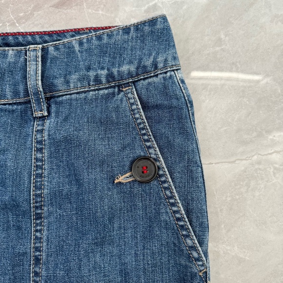 Women’s Vintage Tommy Hilfiger Jeans 100% Cotton Denim Skirt Size 6 Buttons Y2K - Picture 5 of 16